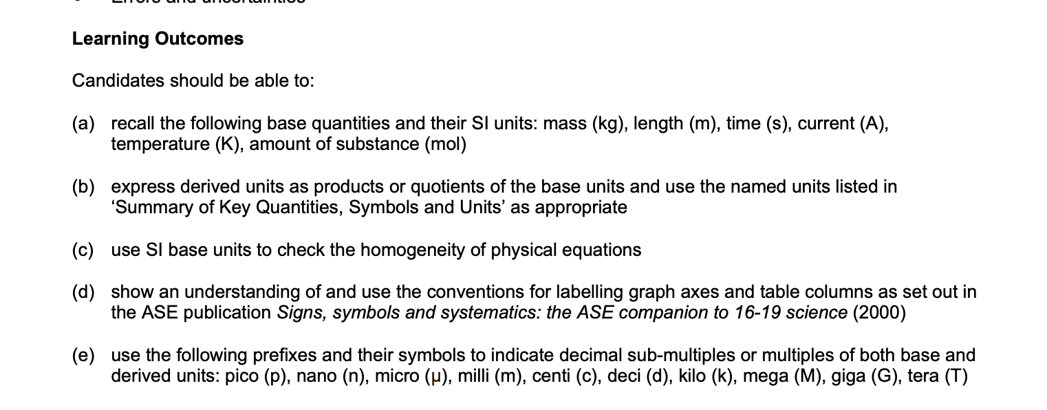 Physics Measurement